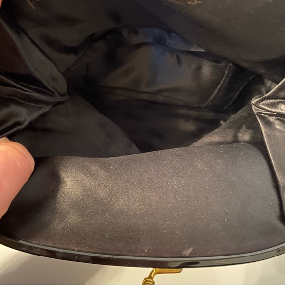 COBLENTZ ORIGINAL VINTAGE BAG CLUTCH BLACK PERMAPLASTIC WOVEN HINGE KISS LOCK - Picture 13 of 14